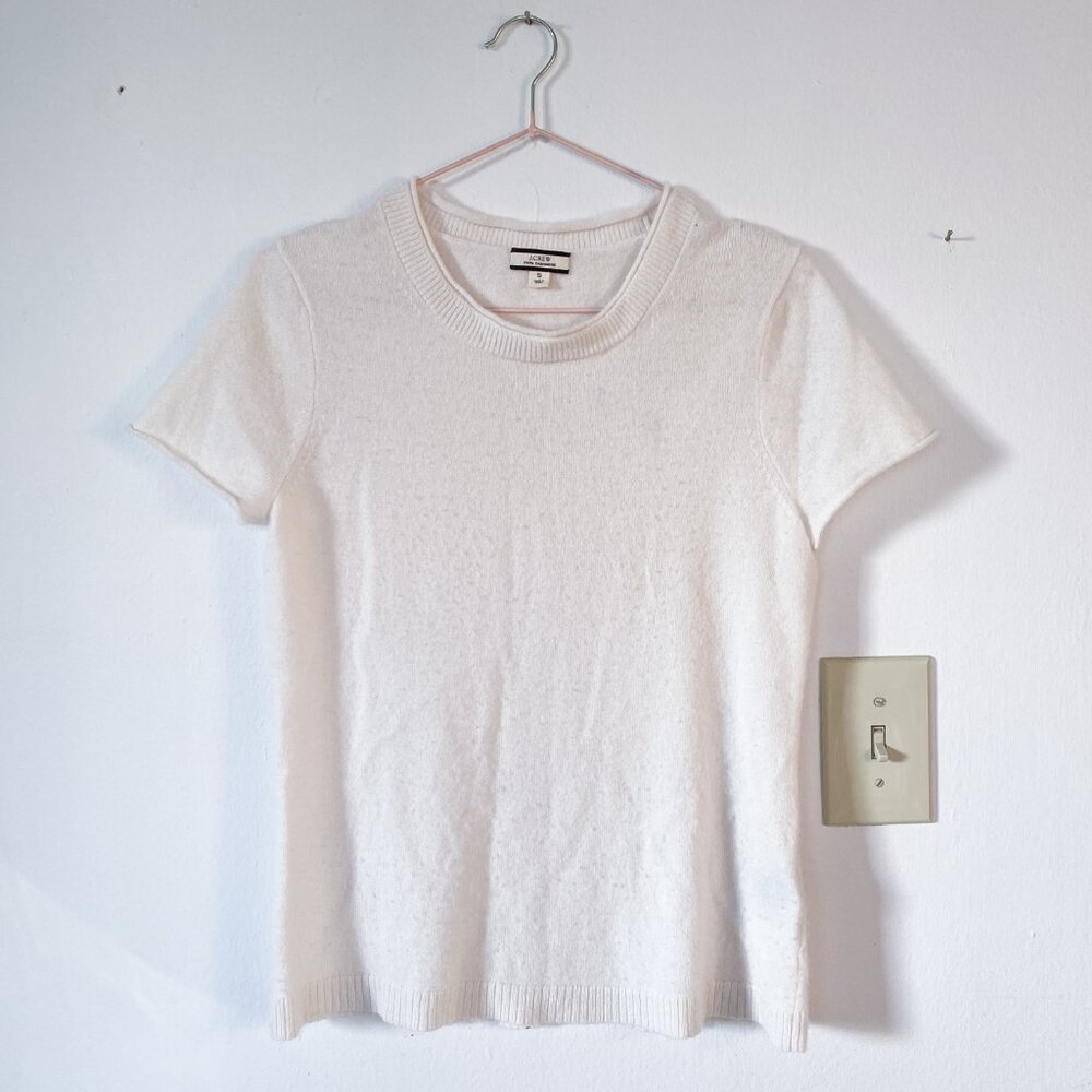 J. Crew Women's Short Sleeve Crewneck Tee in Ivory